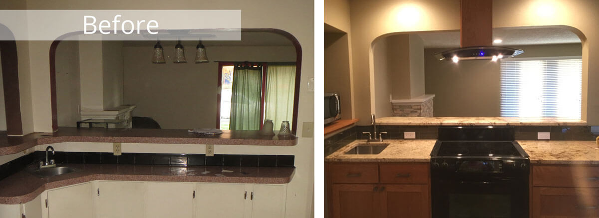 Kitchen Island Before & After